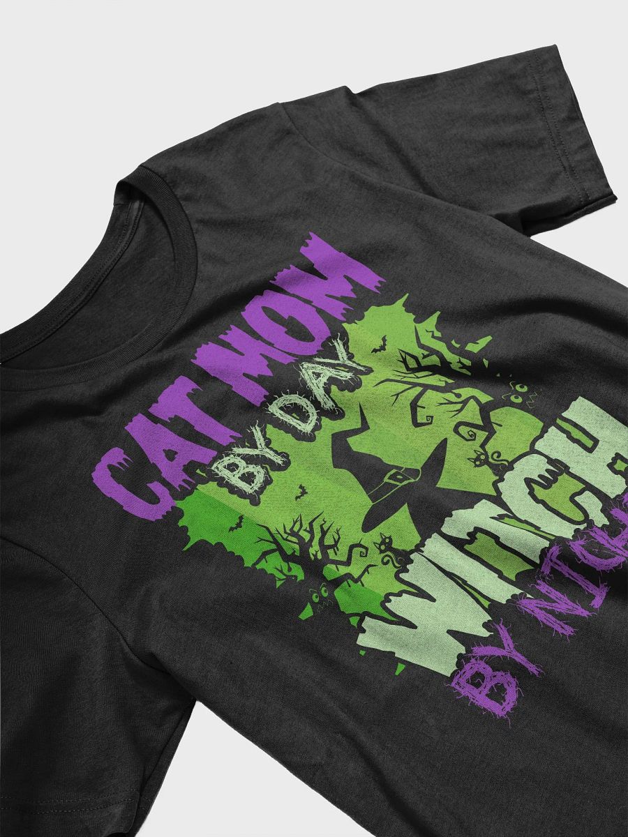 Cat Mom By Day Witch By Night T-shirt product image (3)