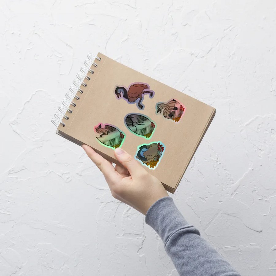 RAWR Earthen Holographic Stickers product image (2)