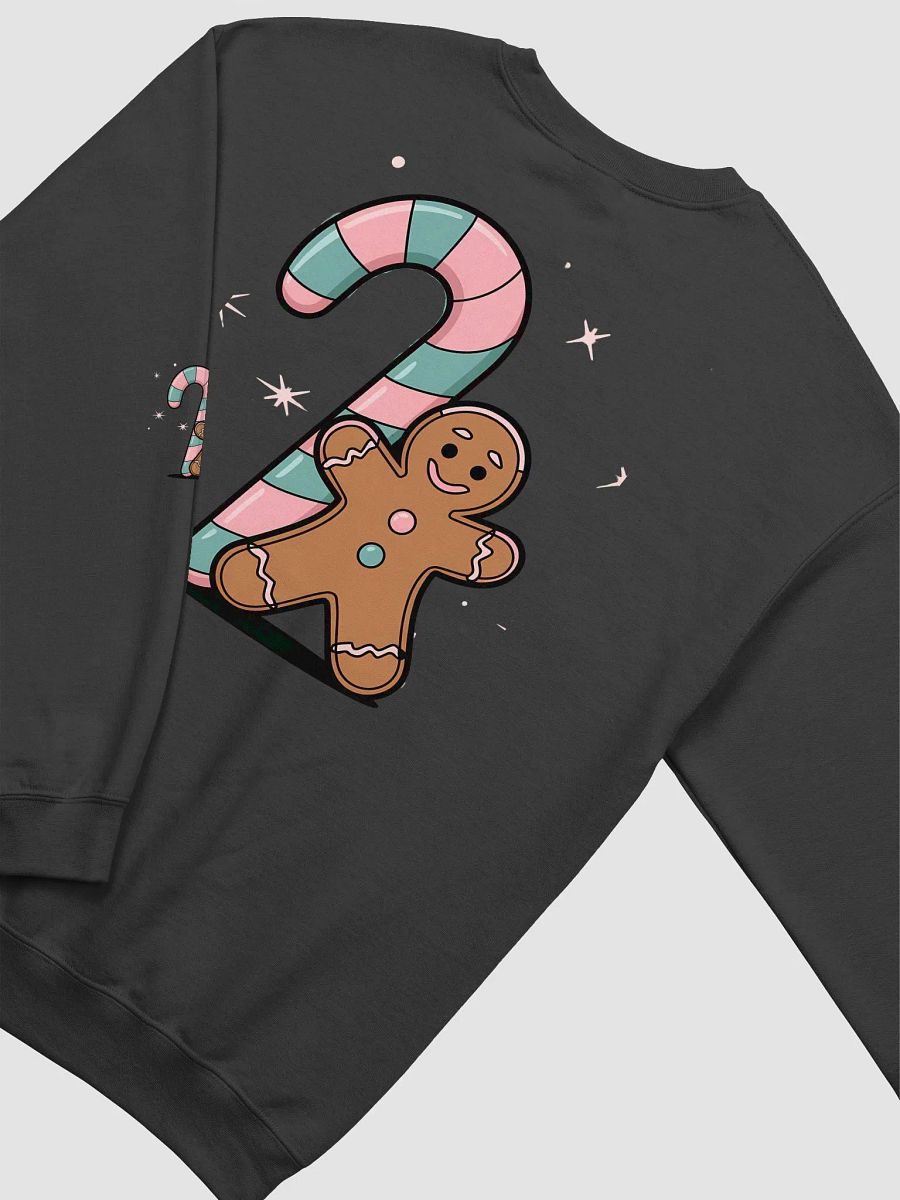 Festive Candy Cane and Gingerbread Man Crewneck Sweatshirt product image (4)