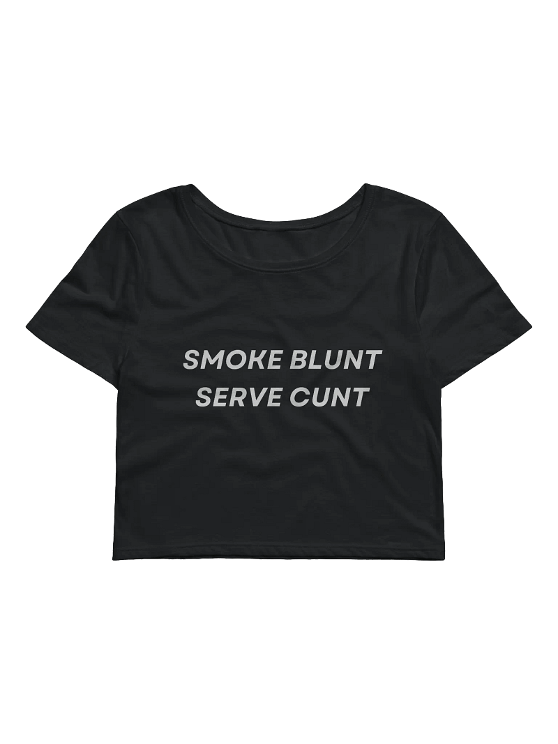 Serve Black Crop Tee