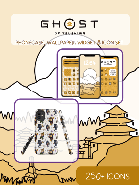 Ghost of Tsushima White iPhone Hardcase & Theme Bundle product image (1)