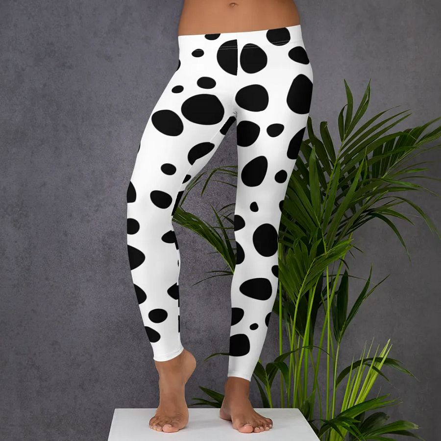 Dalmation Print Leggings – Soft, Stretchy, and Comfortable with Customizable Surface product image (5)