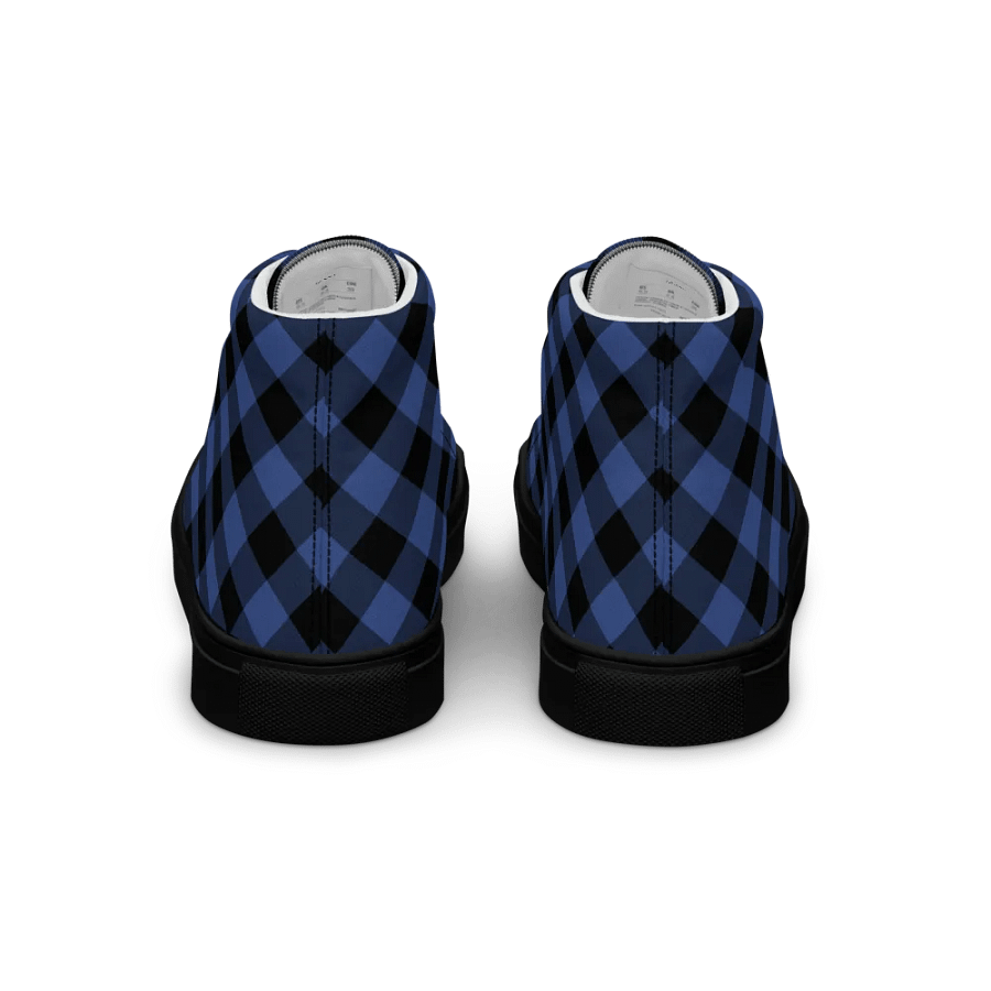 Lapis Blue Buffalo Check Men's High Top Shoes product image (6)
