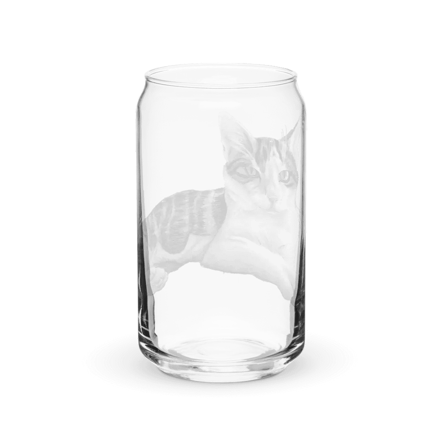 Cat Drawing Glass Can Cup product image (38)