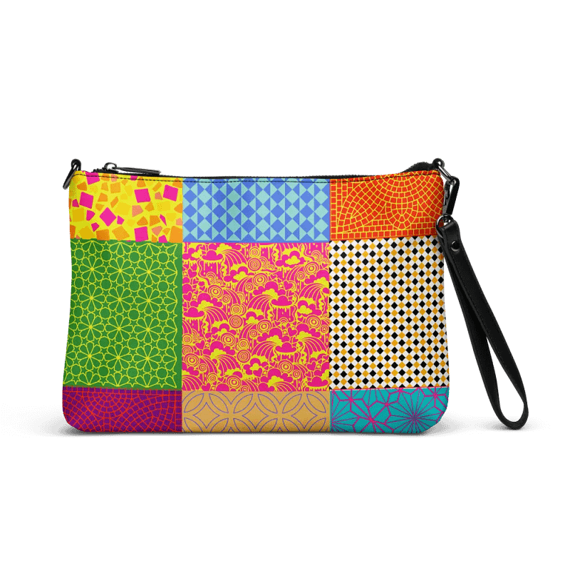 Geometric Fusion All-Over Print Crossbody Bag