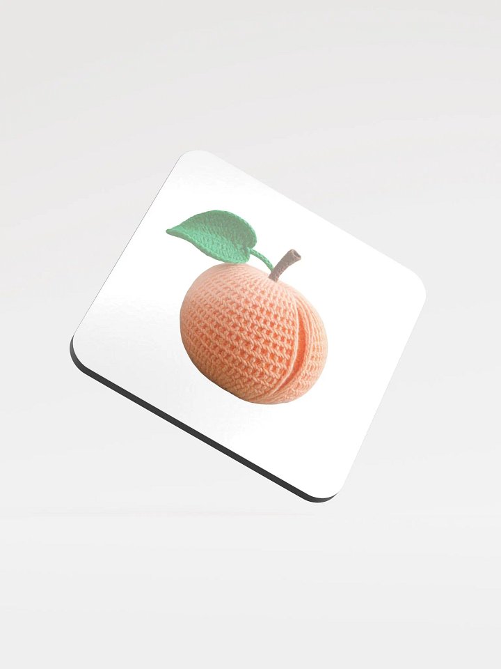 CozyAvocado Glossed Cork Coaster Peach #1 product image (1)