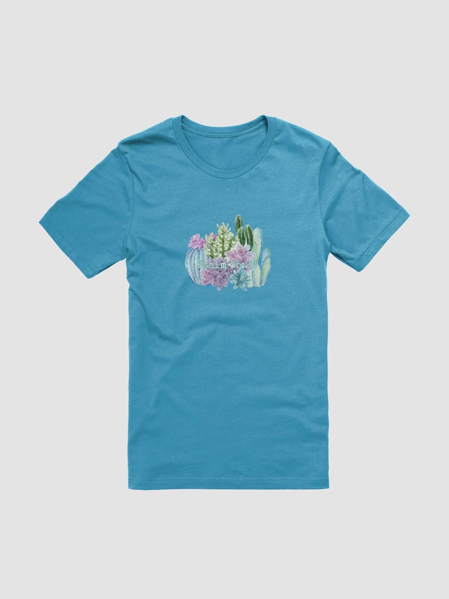Psalms 55:22 Cactus T-shirt product image (1)
