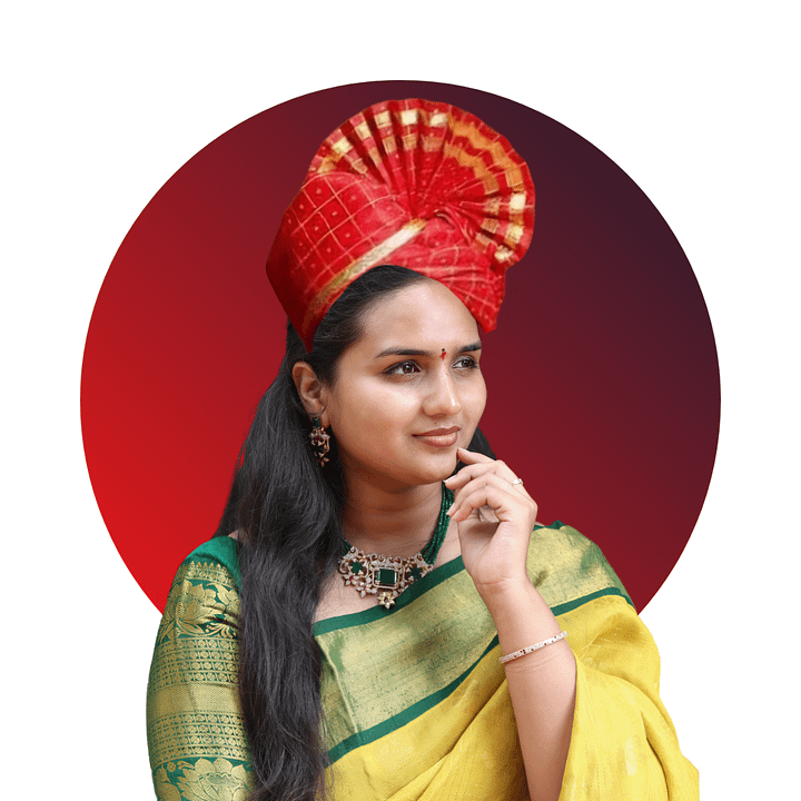 Red Chanderi Pagidi product image (1)