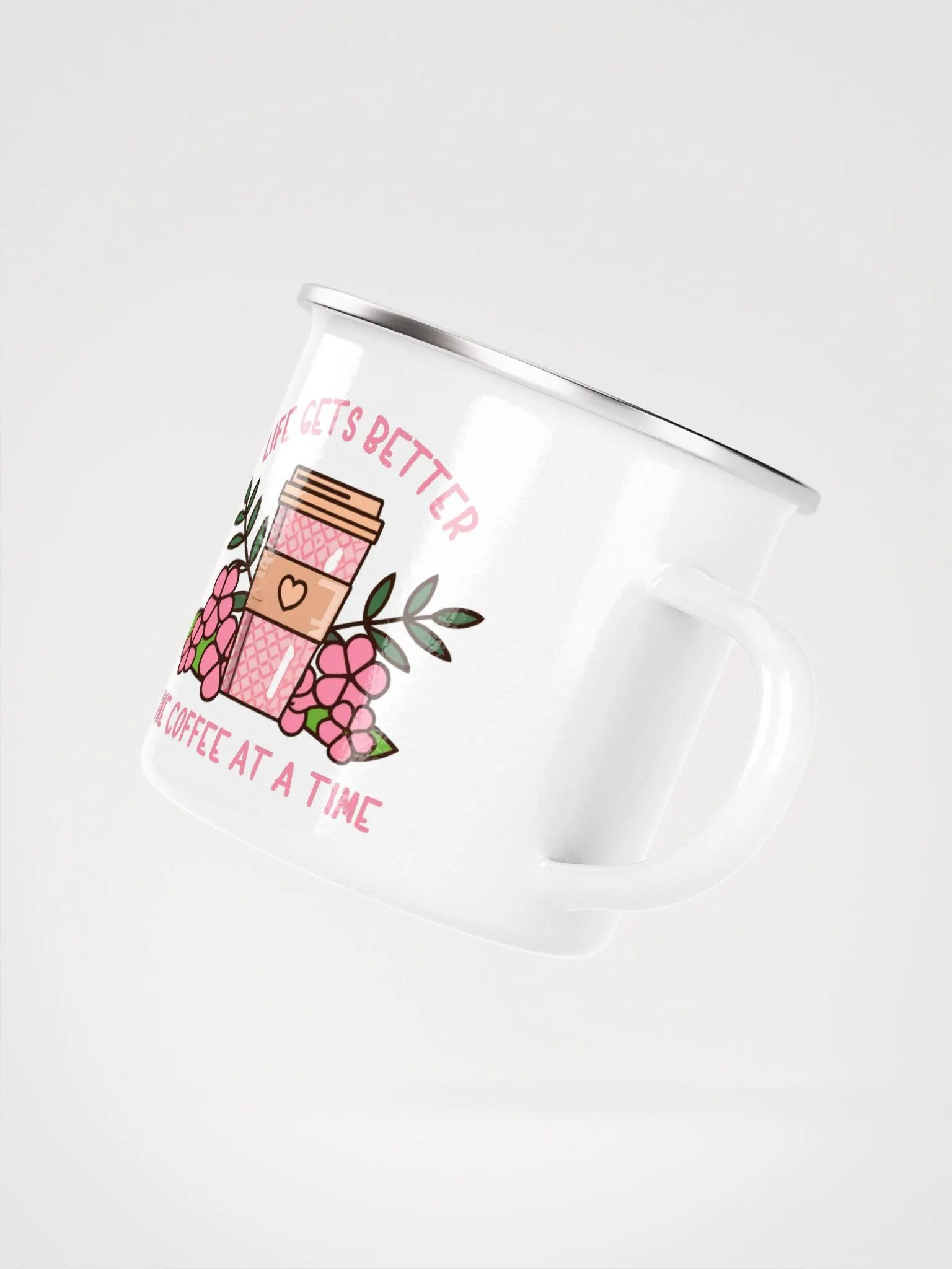 Life Gets Better One Coffee At A Time Caffeine Addict Camper Mug product image (3)