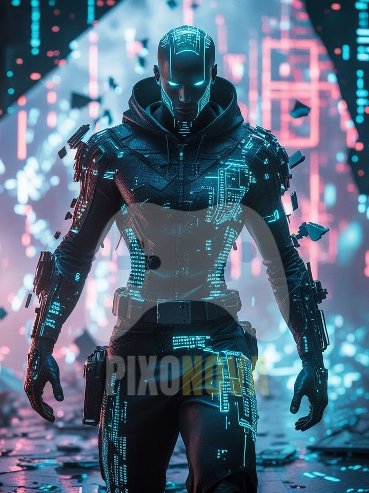 Born from the Glitch – Pixonova Protocol Artwork (4 Versions, PNG & PDF, 1120x1120 px) product image (1)