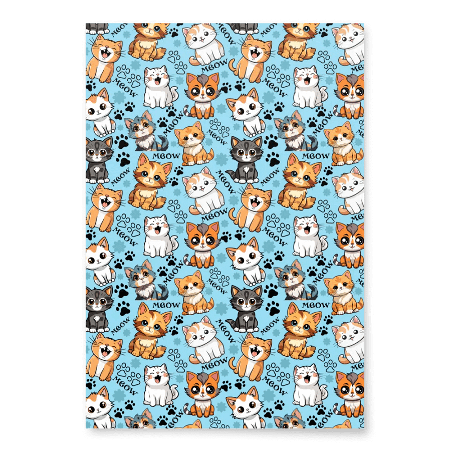 Meow Magic Wrapping Paper - Blue product image (3)