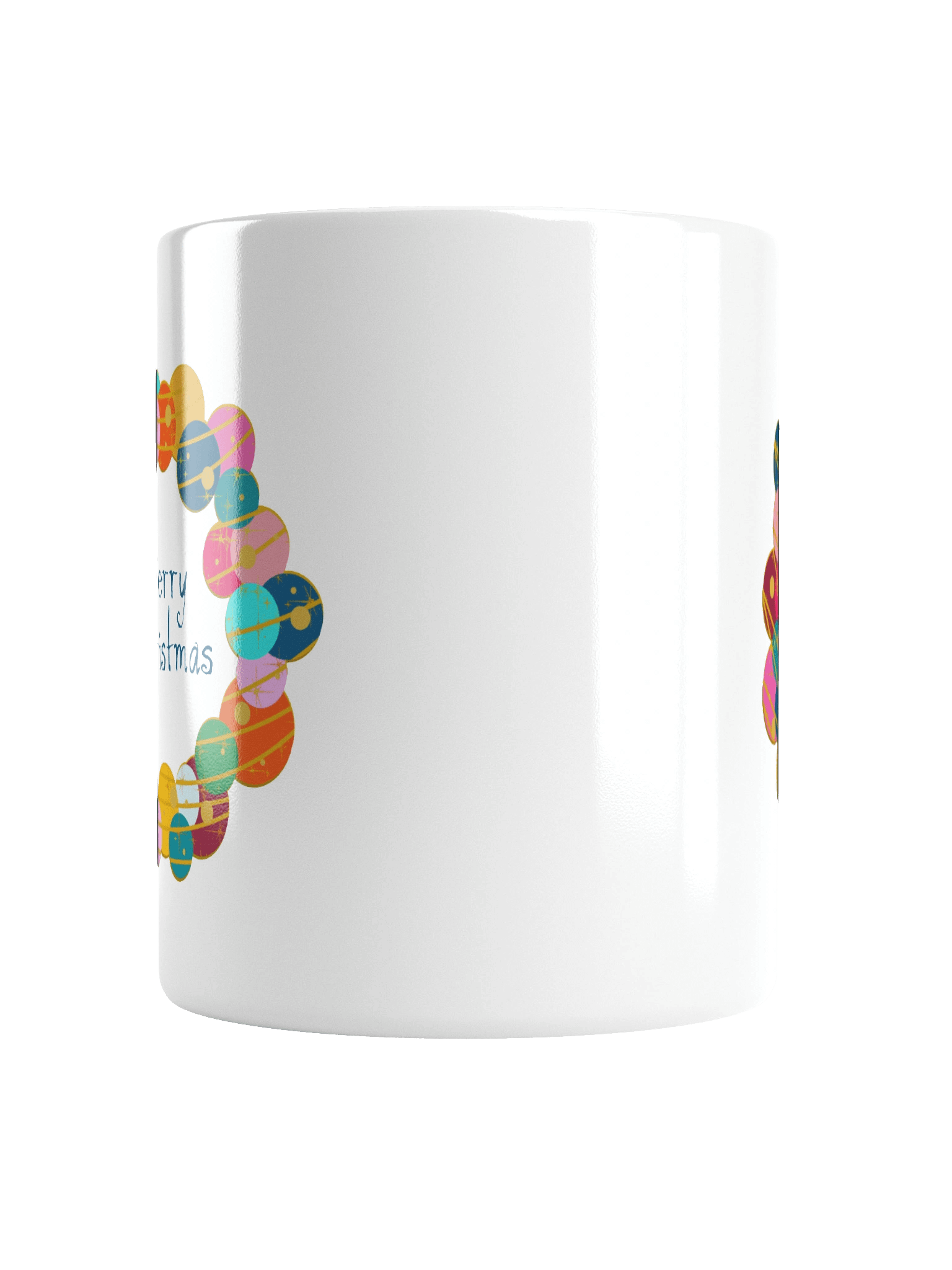 Retro Merry Christmas Wreath – Mug product image (6)