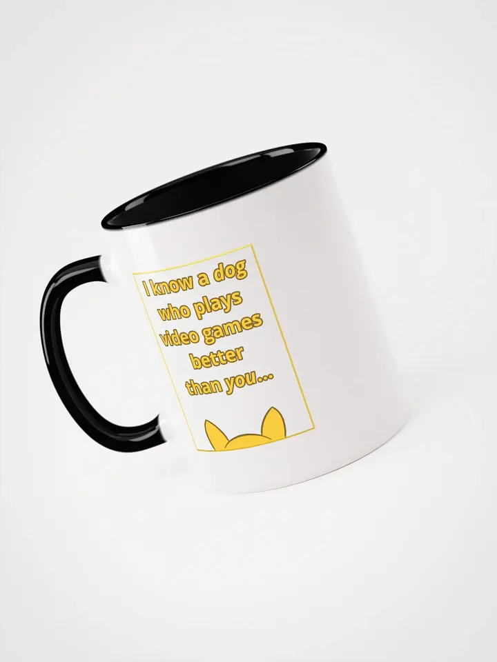 Doopsters - I know a Dog Gamer - White Enamel Mug product image (1)