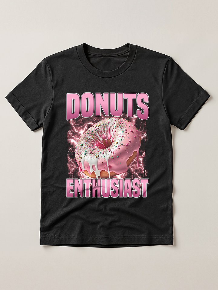 Donuts Enthusiast Funny 90s Bootleg Style Vintage Foodie T-Shirt product image (1)