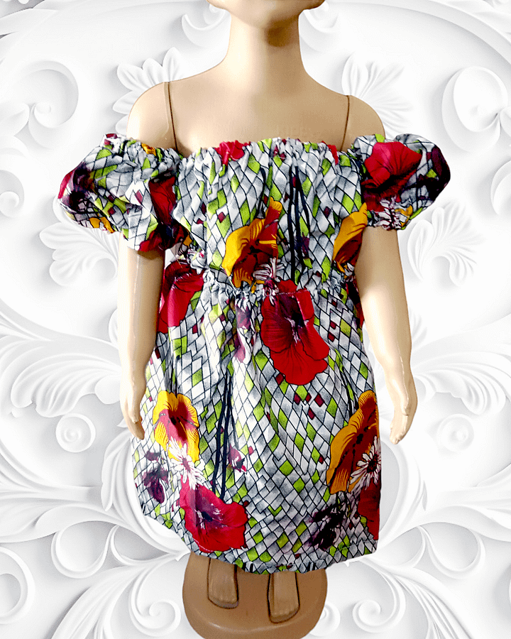 Kids simple off shoulder gown 6-7yrs product image (1)