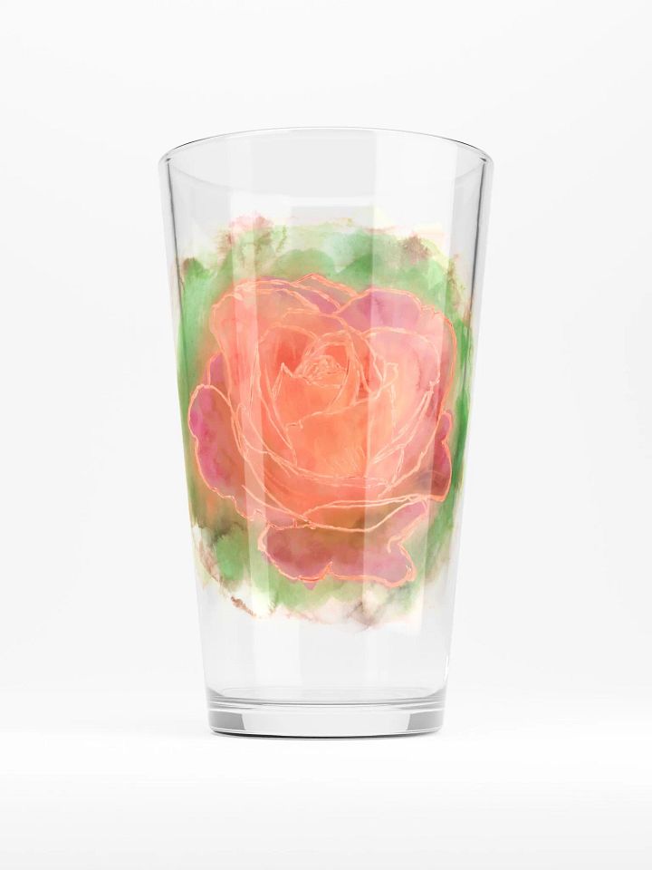 Rose Watercolour (pint glass.) product image (1)