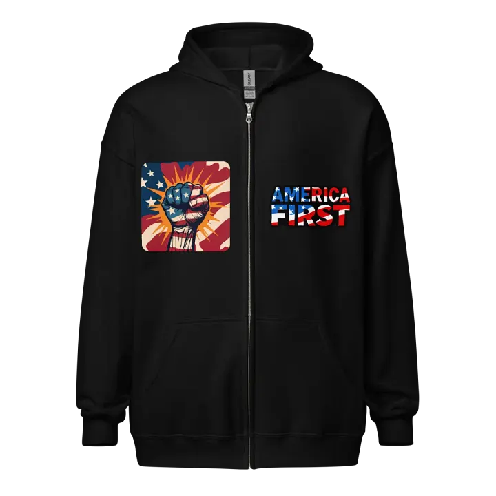 Zip Hoodie: America First product image (1)