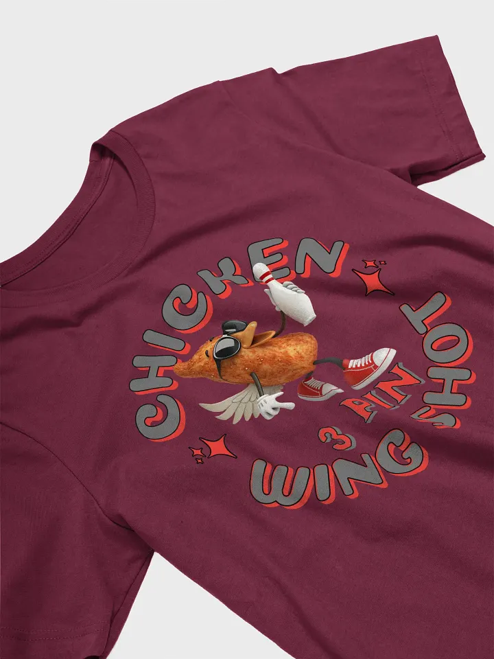 Chicken Wing Shot 3 Pin Bowling Funky T-Shirt product image (5)