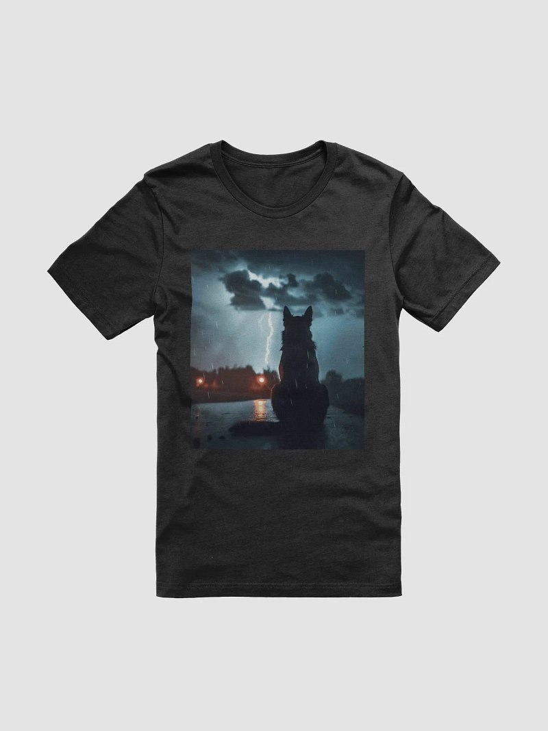 Thunderstorm Dog T-Shirt | Dramatic Night Dog Lover Tee | Unique Gift for Pet Owners
