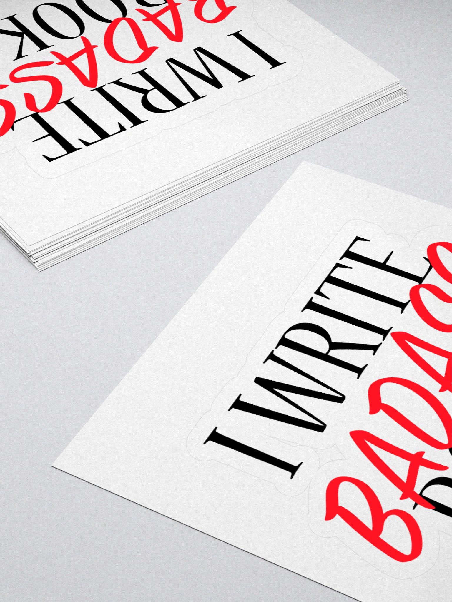 I Write Books Kiss Cut Sticker product image (11)