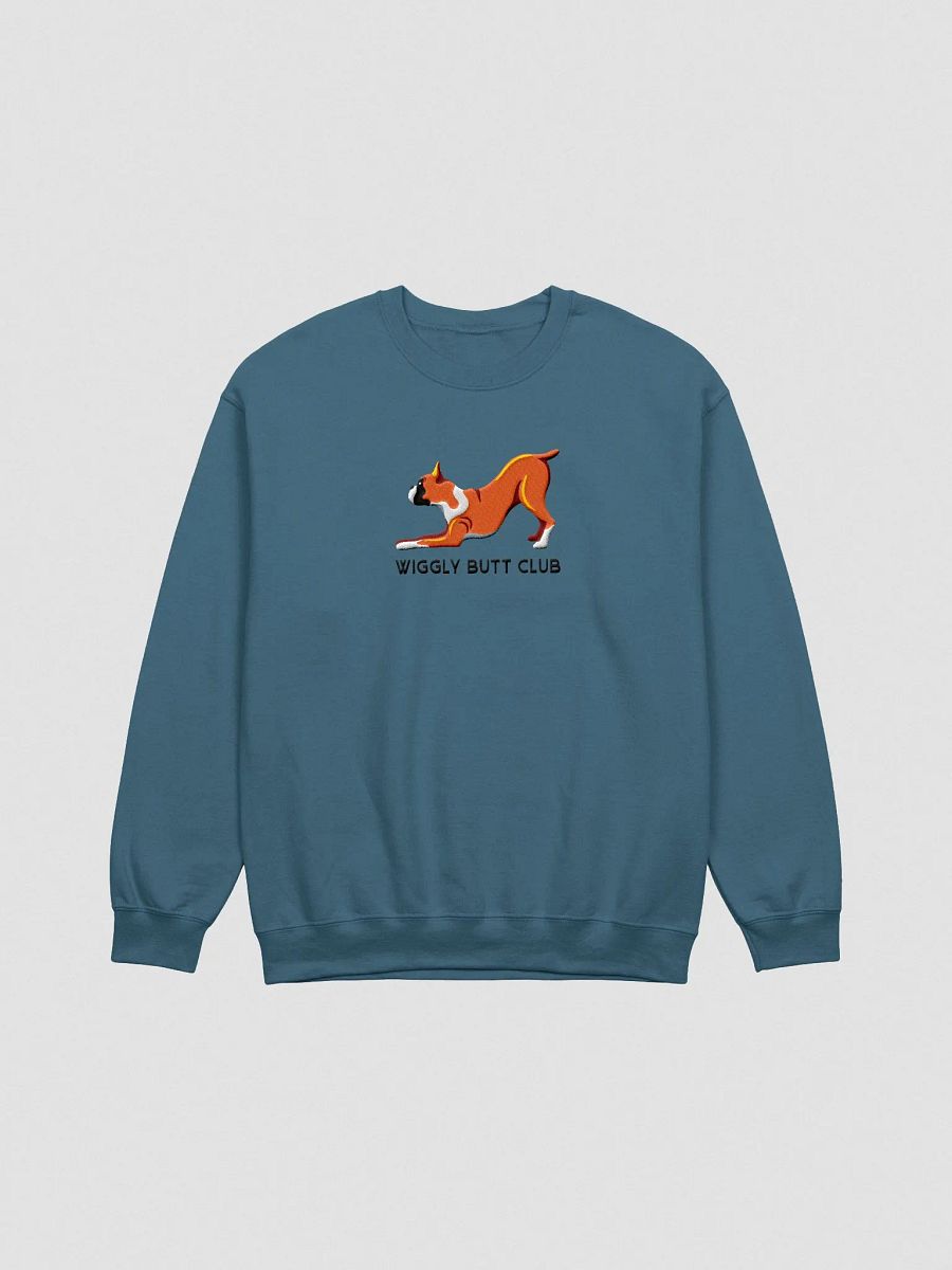 Wiggly Butt Club Sweatshirt (Embroidered) of a Boxer product image (4)