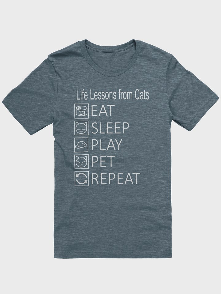 Life Lessons from Cats (White Print) - Unisex Adult Super Soft Lightweight T-shirt product image (1)