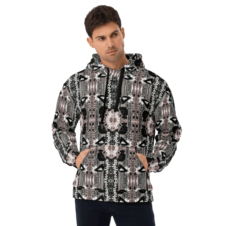 Abstract Floral Birds Unisex All Over Print Pull Over Hoodie product image (3)
