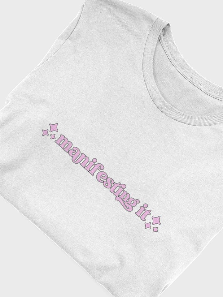 The 'Manifesting It' T-Shirt - Pink Text - Loose Fit product image (1)