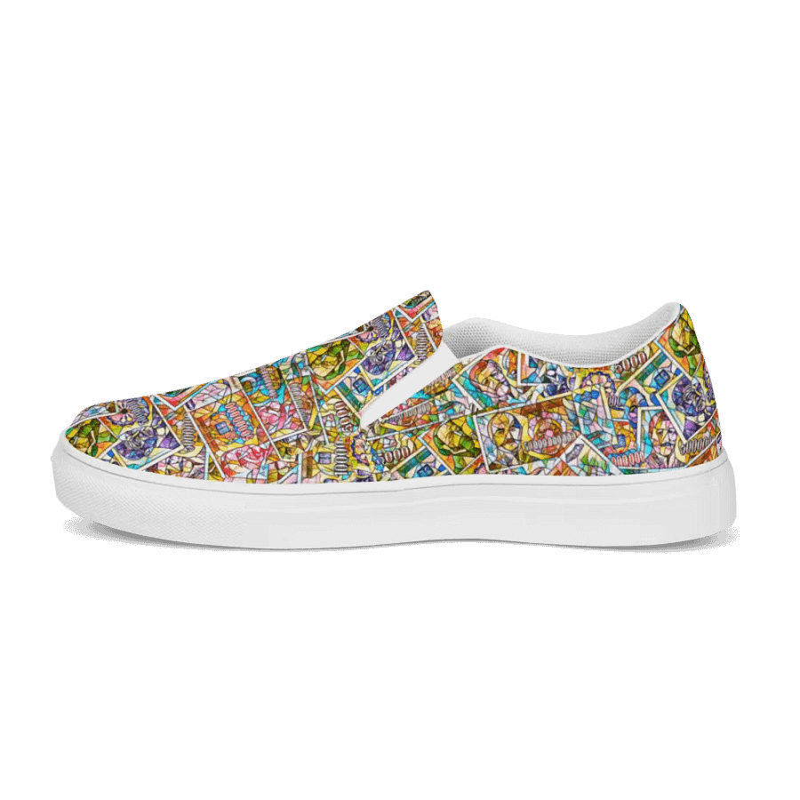 Jugoslovenski inflatorni dinar 1993 (Kolaž/mozaik) Women's Slip-On Canvas Shoes product image (10)