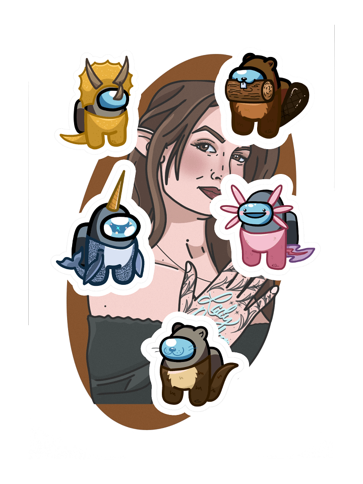 Among Us Bean Bodies VOL 2 Sticker Sheet product image (1)