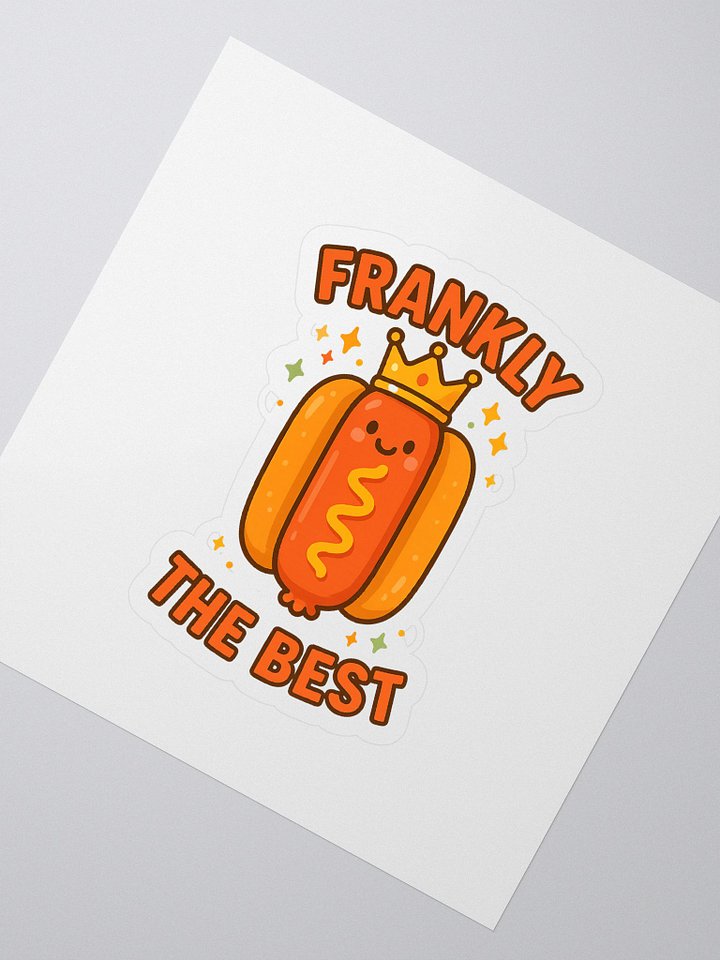 Frankly the Best – Cute Hotdog Crown Sticker 🌭👑 product image (2)