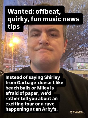 DM us your quirky events, news and merch tips. Or just plain odd stuff. #musicnews #musicindustry #musicbusiness