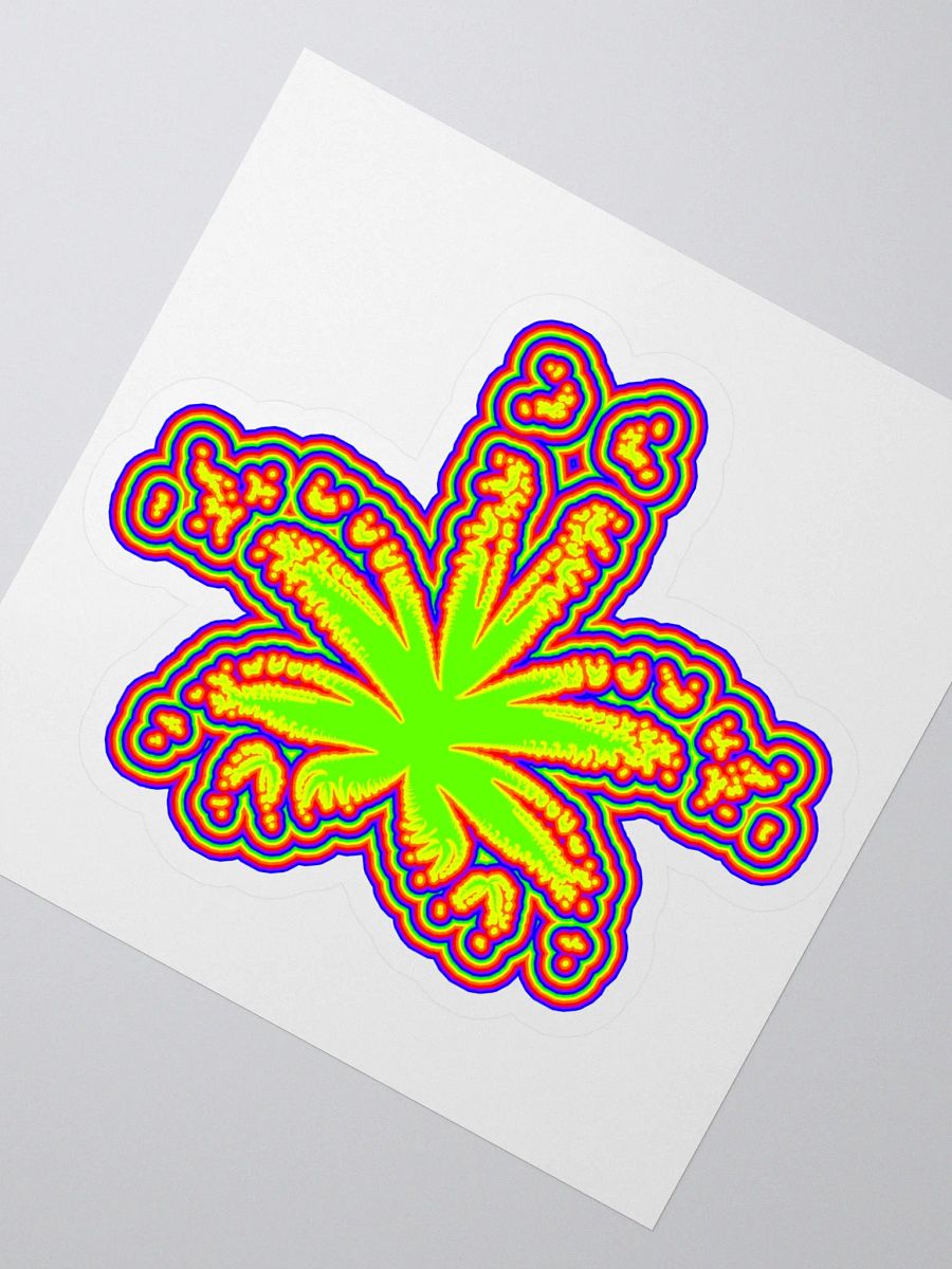 Cannabis Rainbow Stoner Sticker, 420 Queer Pride Pot Leaf Art product image (14)