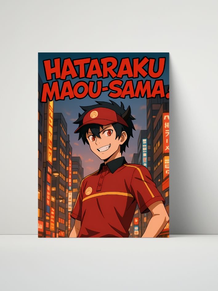 The Devil Is a Part-Timer – Sadao Maou City Lights 8x10 Metal Print product image (1)