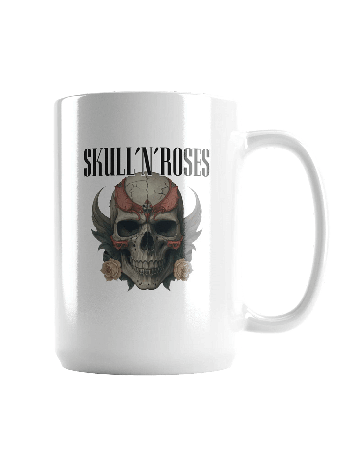 Skull 'n' Roses White Glossy Mug product image (1)