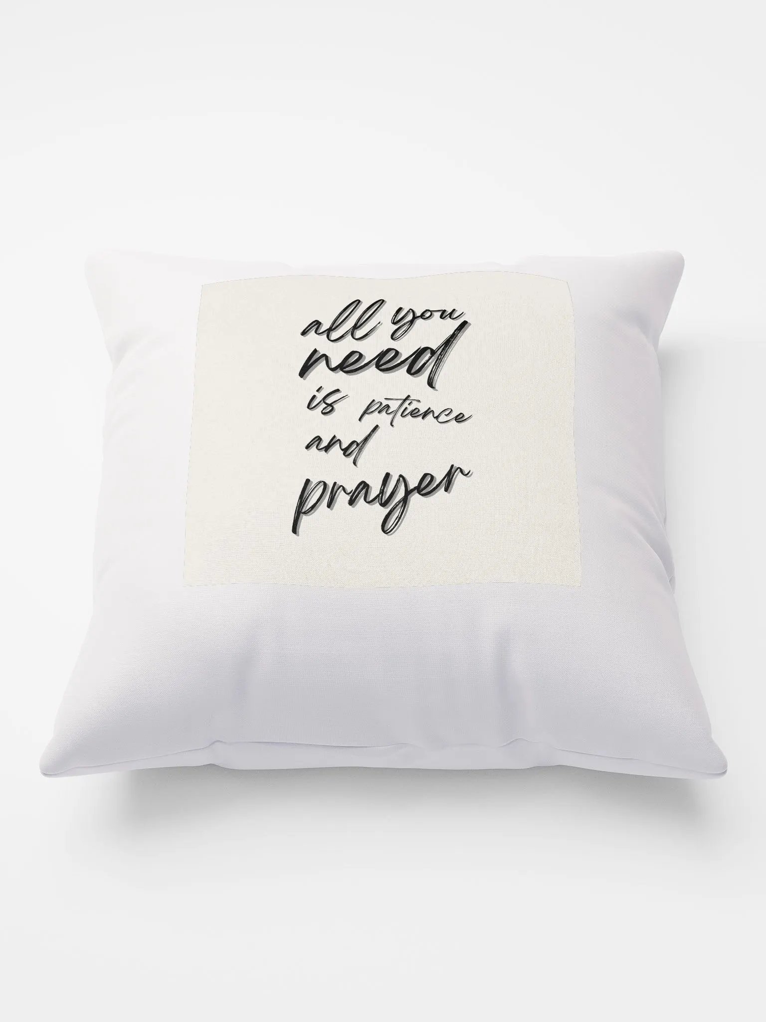 Patience and Prayer Pillow product image (1)