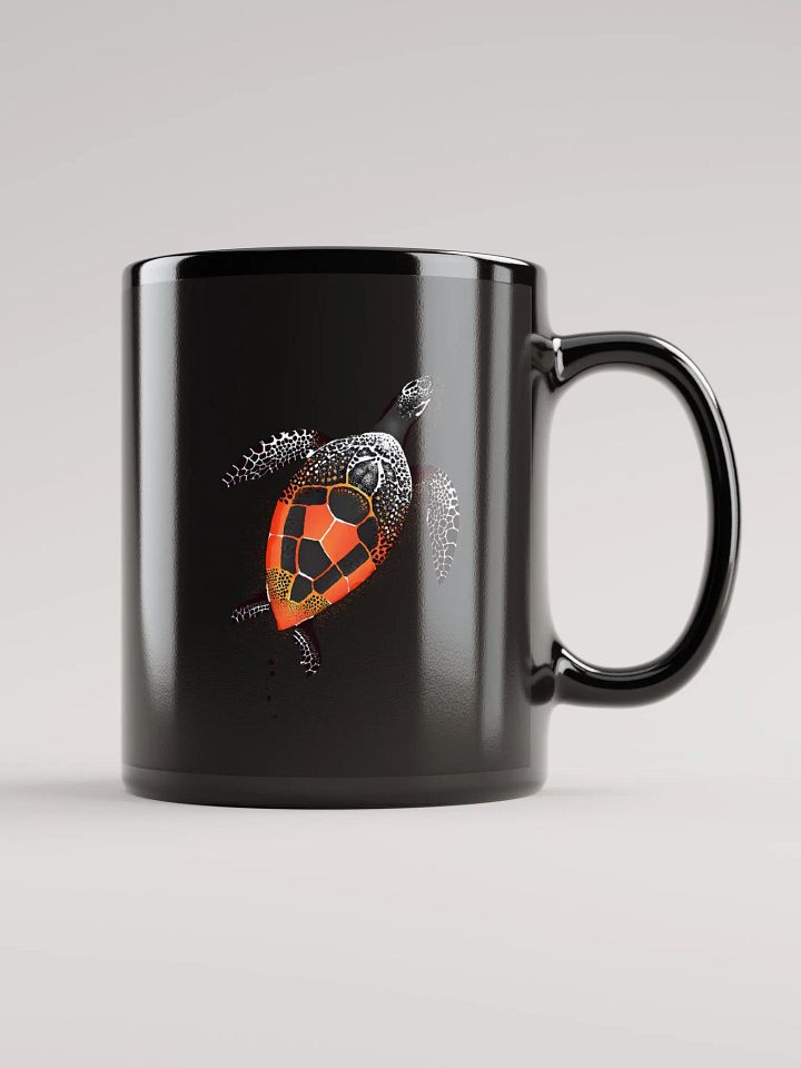 Sea turtle with orange shell - dot art (front & back) product image (1)