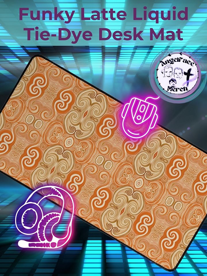 Funky Latte Liquid Tie-Dye Desk Mat product image (1)