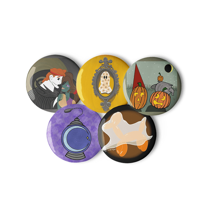 Halloween Art, Set of 5 Pins product image (2)