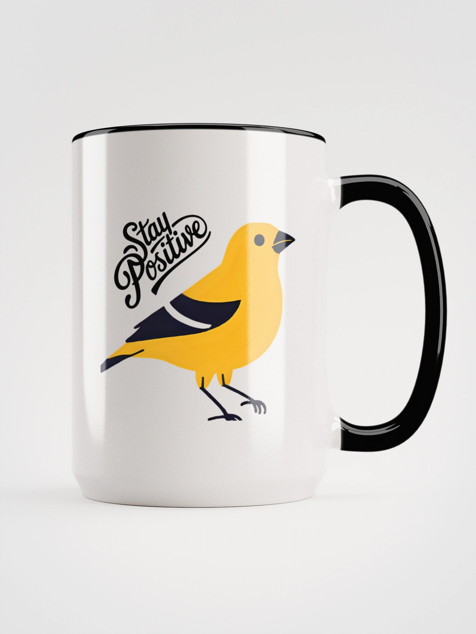 Stay Positive American Gold Finch Coffee Cup / Tea Mug product image (1)