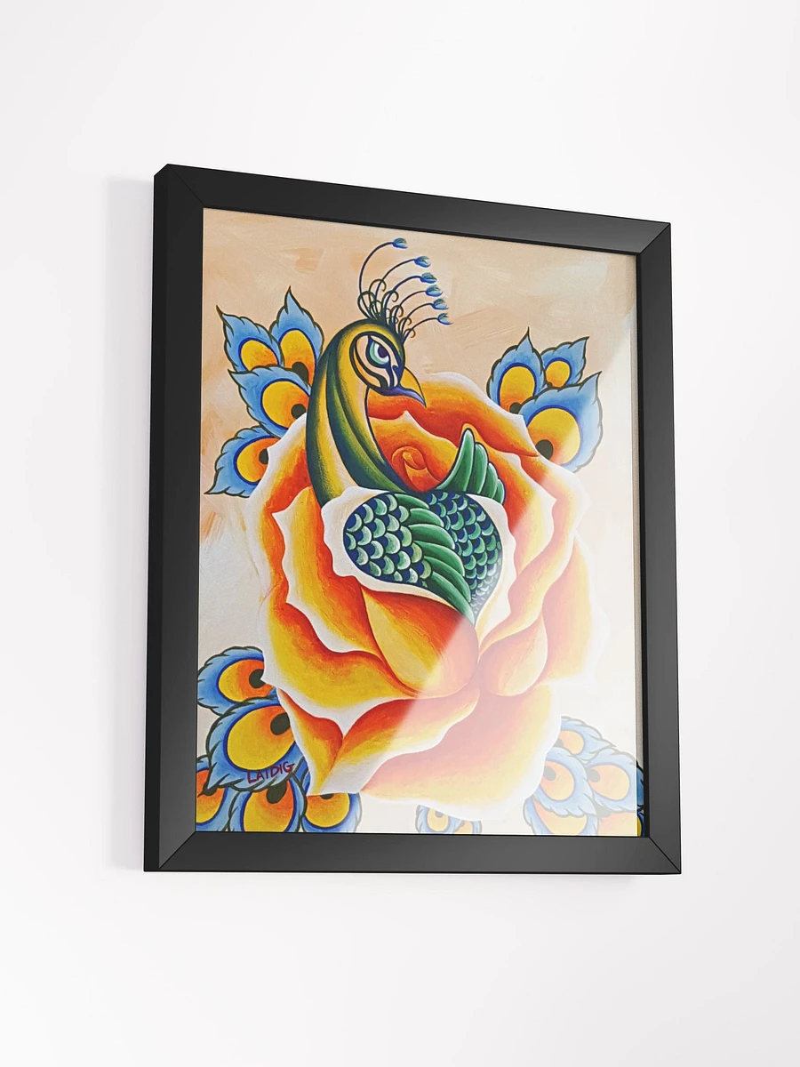 Peacock Orange Rose Framed Print product image (31)