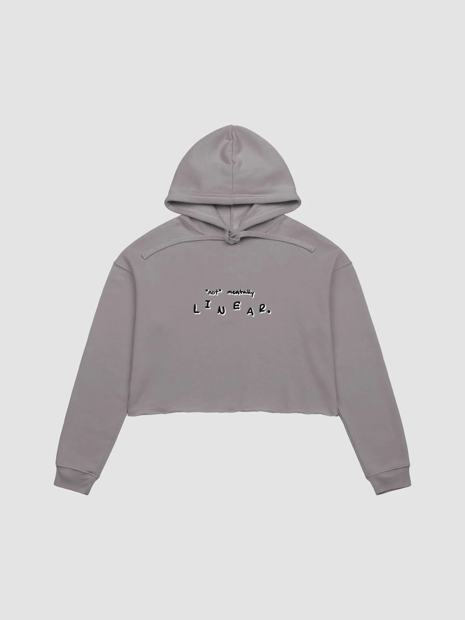 *not* mentally linear (shadow design) printed cropped hoodie product image (1)