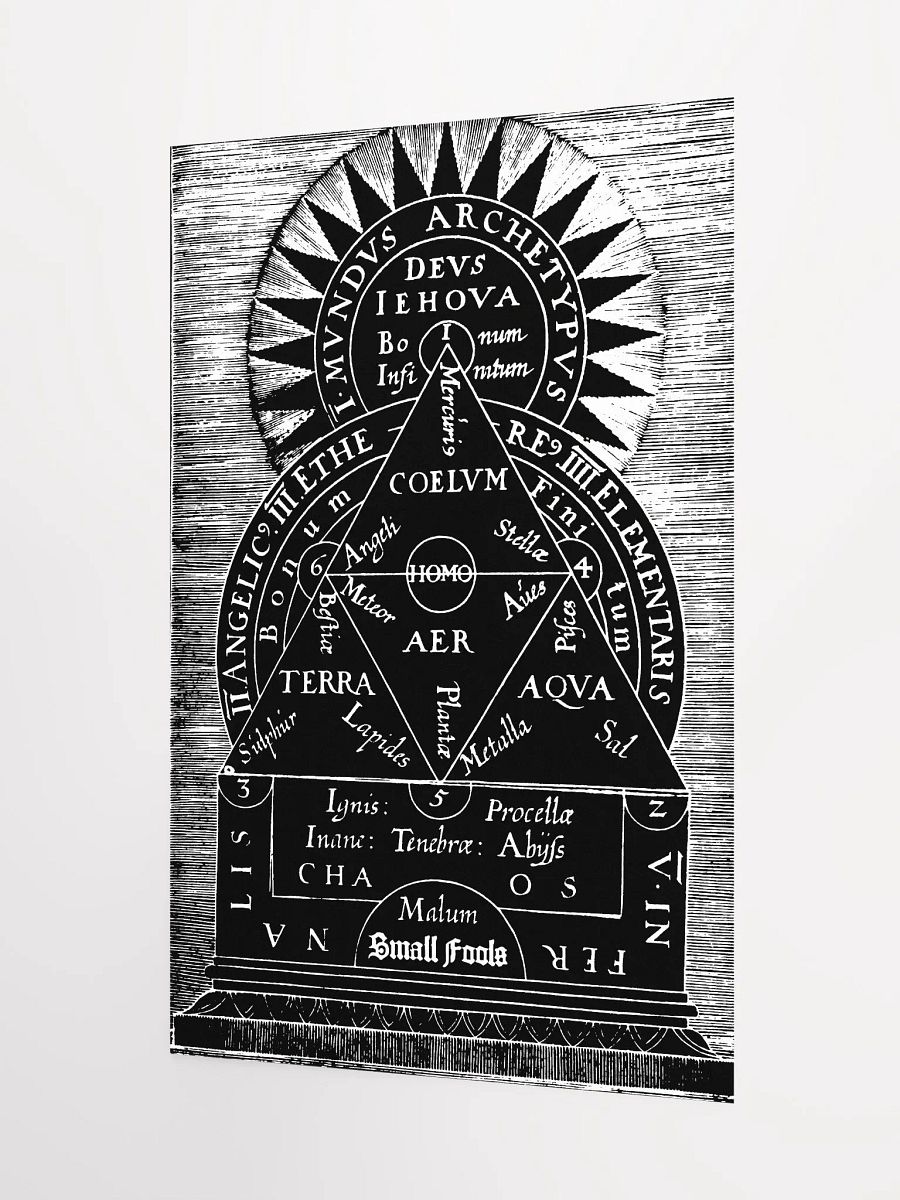 Small Fools Mundus Poster - Black and White product image (3)
