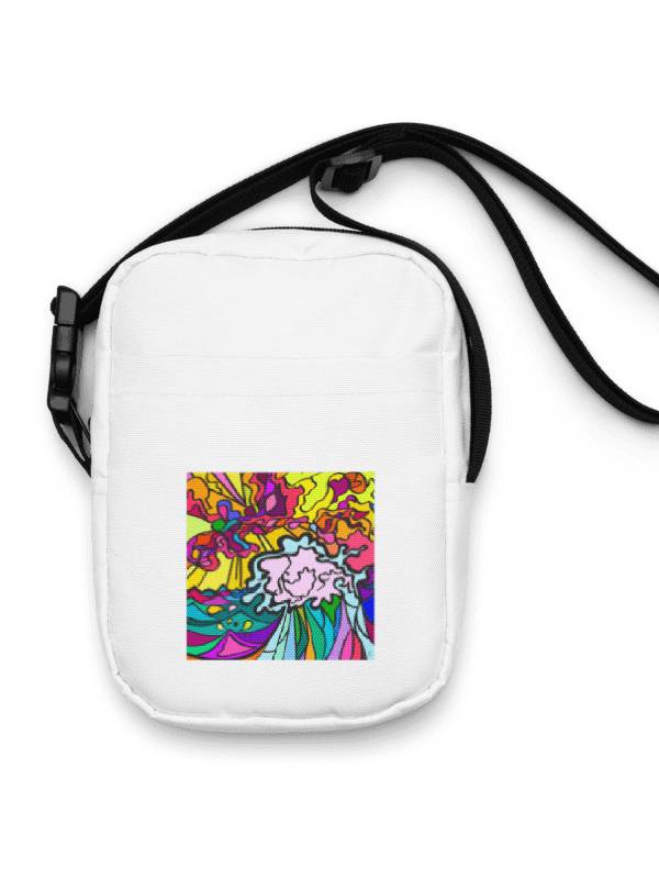 Bags & Packs - Vibrant Swirls All-Over Crossbody Bag – Wave at Sunset product image (2)