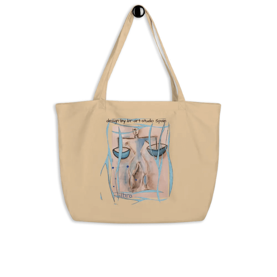 zodiac sign libra, original watercolour painting printed on organic tote bag product image (4)