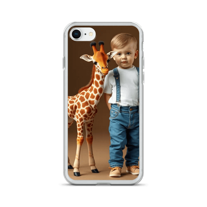 Giraffe and Little Boy Encounter iPhone Case product image (24)