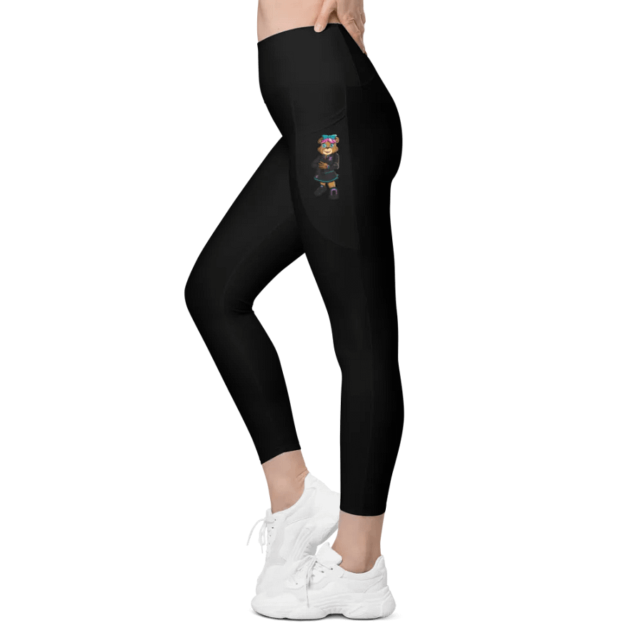 Standing Girl Bear Black Pants with Pockets product image (8)