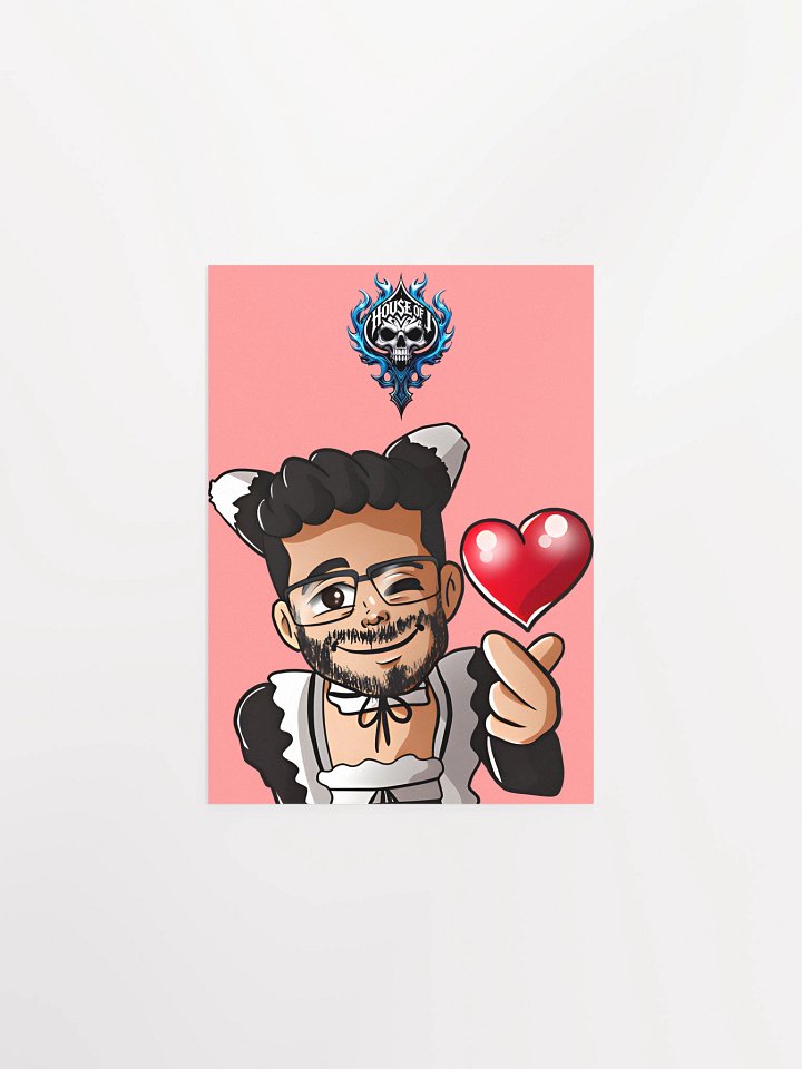 "Maid J " Heart Poster (Pink) product image (1)