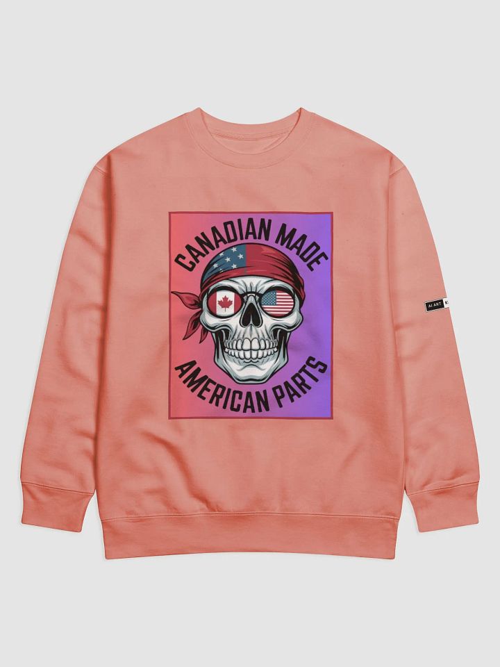 "CANADIAN MADE AMERICAN PARTS" premium cotton sweatshirt product image (1)