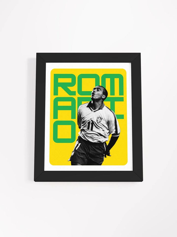 Romario BW Brazil Name Art Framed Print product image (1)